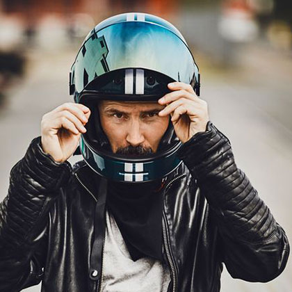 custom street bike helmets