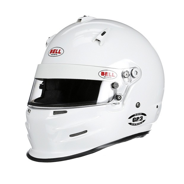 Eerste kofferbak ga sightseeing Bell GP3 Sport White Car Racing Helmet - helmade Motorsports Helmets